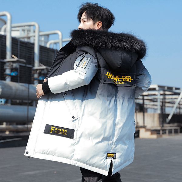 down jacket men's 2020 winter new mid long 90 white duck down men's coat thickened down jacket for men q1209, Black
down jacket men's 2020 winter new mid long 90 white duck down men's coat thickened down jacket for men q1209, Black