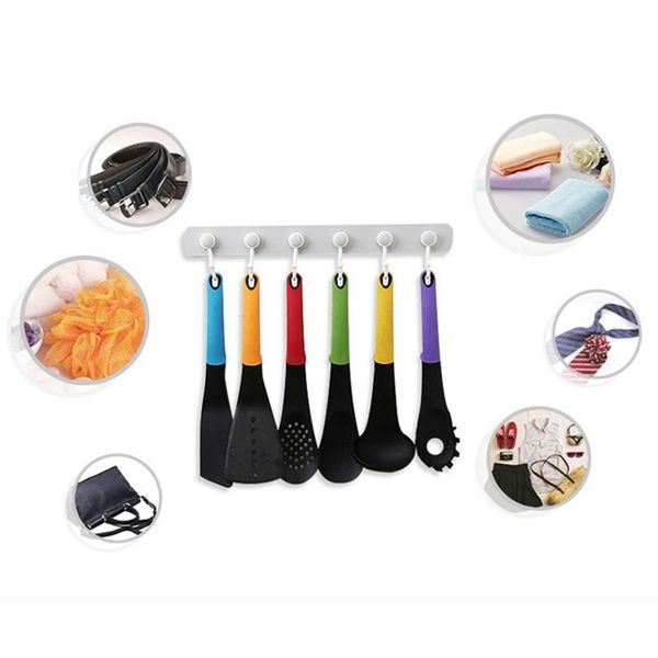 hooks & rails household multifunction scoop bathroom organizer wall door holder kitchen storage hook with 6 hanger rack for spoon
hooks & rails household multifunction scoop bathroom organizer wall door holder kitchen storage hook with 6 hanger rack for spoon