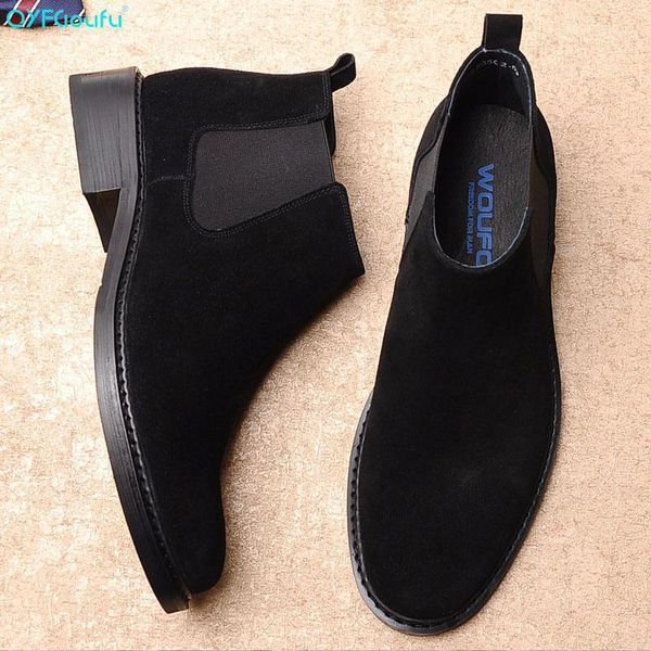 qyfcioufu cow leather business men ankle boots new slip on mens suede boots quality genuine leather men dress shoes1, Black
qyfcioufu cow leather business men ankle boots new slip on mens suede boots quality genuine leather men dress shoes1, Black