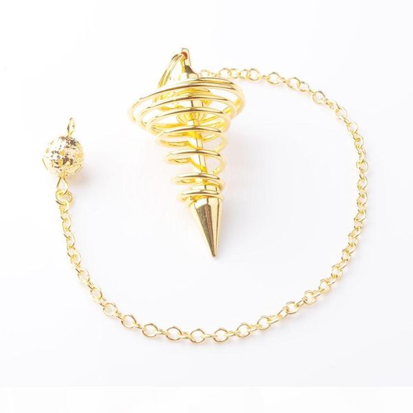wojiaer gold metal pendulum pendulo radiestesia pendulums for dowsing spiral cone antique pyramid pendule reiki jewelry dn8151, Silver
wojiaer gold metal pendulum pendulo radiestesia pendulums for dowsing spiral cone antique pyramid pendule reiki jewelry dn8151, Silver