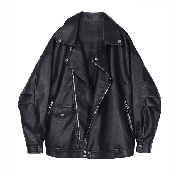 nerazzurri spring black leather jacket women oversized biker jacket zipper plus size leather jackets for women leather coat 201030
nerazzurri spring black leather jacket women oversized biker jacket zipper plus size leather jackets for women leather coat 201030