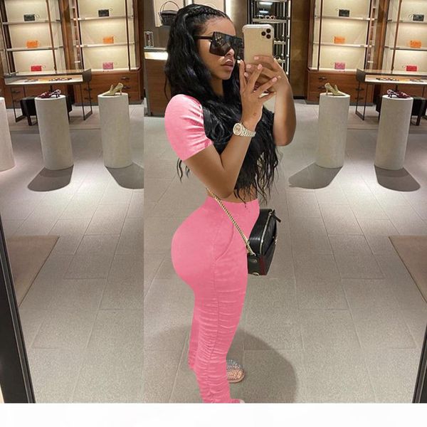 designer 2pcs stacked pants short sleeve sport ladies two piece sets running female clothing solid color womens, White
designer 2pcs stacked pants short sleeve sport ladies two piece sets running female clothing solid color womens, White