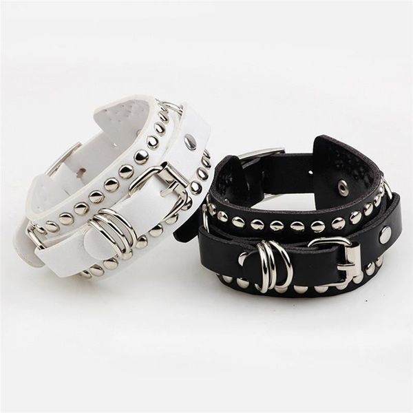 europe gothic punk pu leather bracelet simple wide bracelets for women men wristband wrap bangle hand jewelry1, Golden;silver
europe gothic punk pu leather bracelet simple wide bracelets for women men wristband wrap bangle hand jewelry1, Golden;silver
