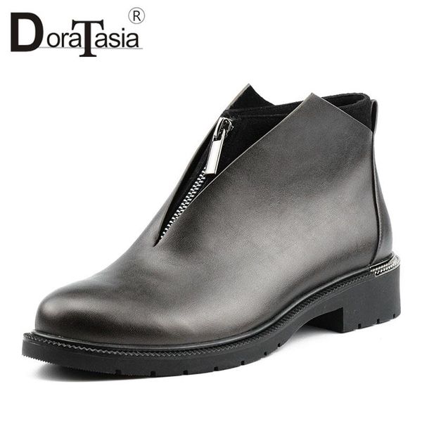 doratasia brand new fashion booties big size 35-42 wide heels zip round toe shoes woman causal office spring autumn ankle boots, Black
doratasia brand new fashion booties big size 35-42 wide heels zip round toe shoes woman causal office spring autumn ankle boots, Black