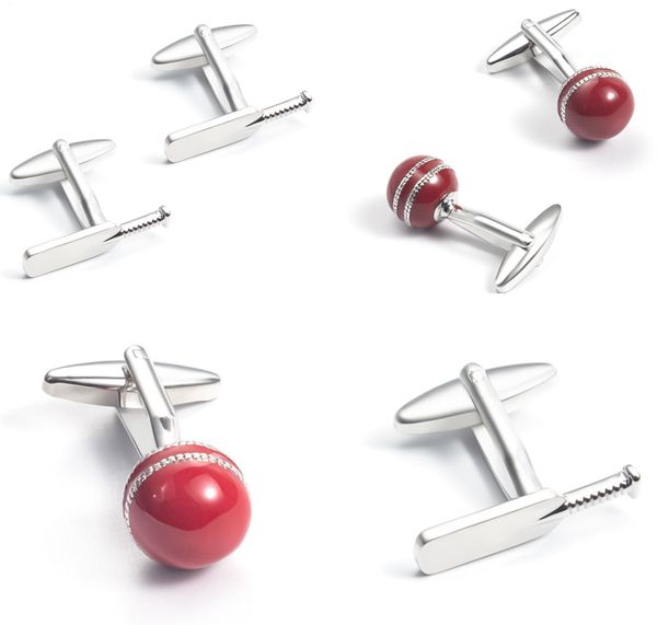 10pairs/lot sport 3d cricket cufflinks copper enamel red ball cricket bat cuff links men's jewelry accessory b1204, Silver
10pairs/lot sport 3d cricket cufflinks copper enamel red ball cricket bat cuff links men's jewelry accessory b1204, Silver