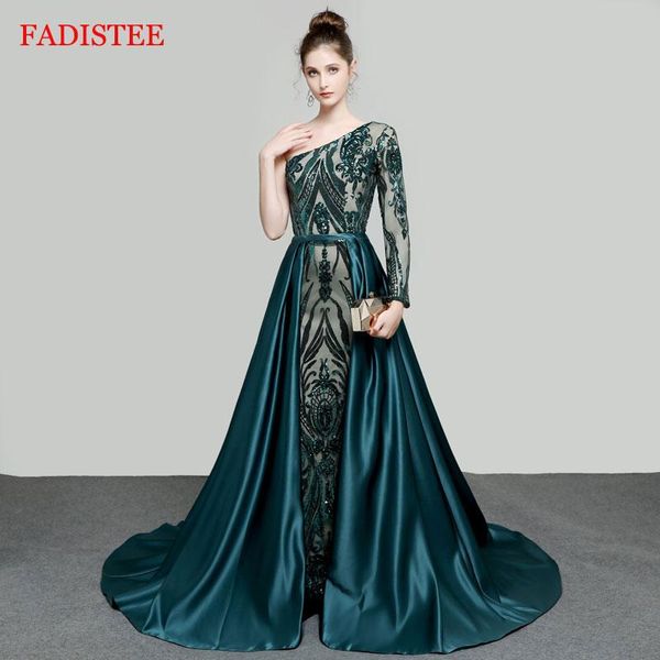 muslim one shoulder dark green long sleeves evening dresses detachable train sequin bling moroccan kaftan one sleeves, White;black
muslim one shoulder dark green long sleeves evening dresses detachable train sequin bling moroccan kaftan one sleeves, White;black