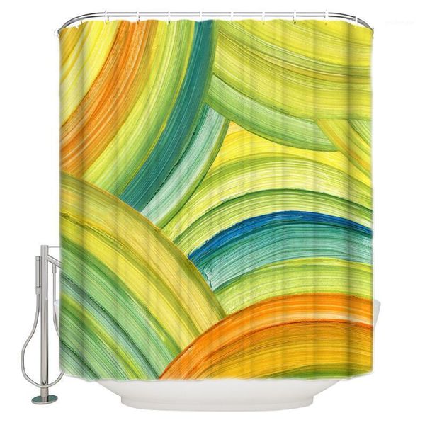 acrylic painting paint colorful art yellow green shower curtain waterproof polyester bath curtain1
acrylic painting paint colorful art yellow green shower curtain waterproof polyester bath curtain1