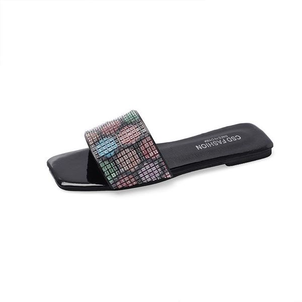 slippers summer casual mix color rhinestone women sandals antiskid flat sole woman slides beach shoes plus size, Black
slippers summer casual mix color rhinestone women sandals antiskid flat sole woman slides beach shoes plus size, Black