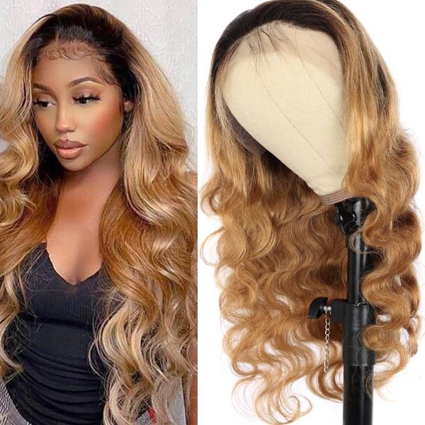 ombre body wave human hair wigs for women 13x4 glueless lace frontal wig 1b30 brown color lace wig brazilian remy hair, Black;brown
ombre body wave human hair wigs for women 13x4 glueless lace frontal wig 1b30 brown color lace wig brazilian remy hair, Black;brown