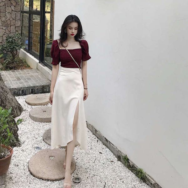 slim temperament style very fairy platycodon french minority high waist split skirt two piece dress female xia, Black;gray
slim temperament style very fairy platycodon french minority high waist split skirt two piece dress female xia, Black;gray