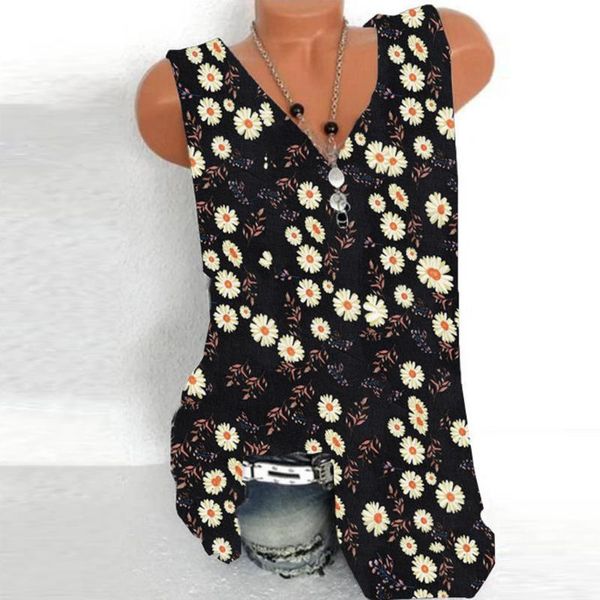 chamsgend 2021 v-neck sleeveless blouse shirt women elegant daisy print loose summer lady off shoulder plus size blusa, White
chamsgend 2021 v-neck sleeveless blouse shirt women elegant daisy print loose summer lady off shoulder plus size blusa, White
