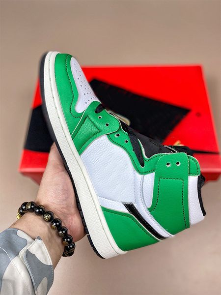 2021 new jumpman 1 i og high lucky green men women basketball shoes 1s man sports sneakers mens trainers, White;red
2021 new jumpman 1 i og high lucky green men women basketball shoes 1s man sports sneakers mens trainers, White;red