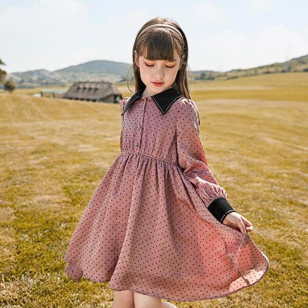 girl's long sleeve dress for baby girls fashion dot print turn down collar gowns 3-14y kids birthday party show mid dresses, Red;yellow
girl's long sleeve dress for baby girls fashion dot print turn down collar gowns 3-14y kids birthday party show mid dresses, Red;yellow