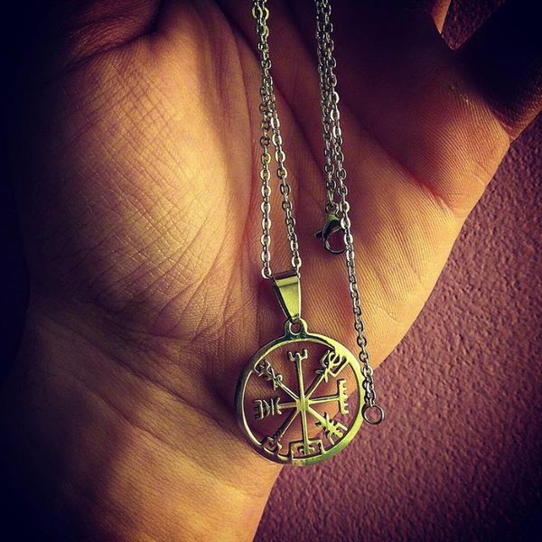 hobborn trendy viking vegvisir compass necklace women men 316l stainless steel nordic runes odin pendants & necklaces jewelry, Silver
hobborn trendy viking vegvisir compass necklace women men 316l stainless steel nordic runes odin pendants & necklaces jewelry, Silver