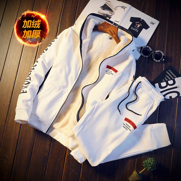 2021 new casual tracksuit mens set winter brand two piece sets inner fleece thick warm hooded 2pc jacket + pants sporting suit male mgfc, Black
2021 new casual tracksuit mens set winter brand two piece sets inner fleece thick warm hooded 2pc jacket + pants sporting suit male mgfc, Black