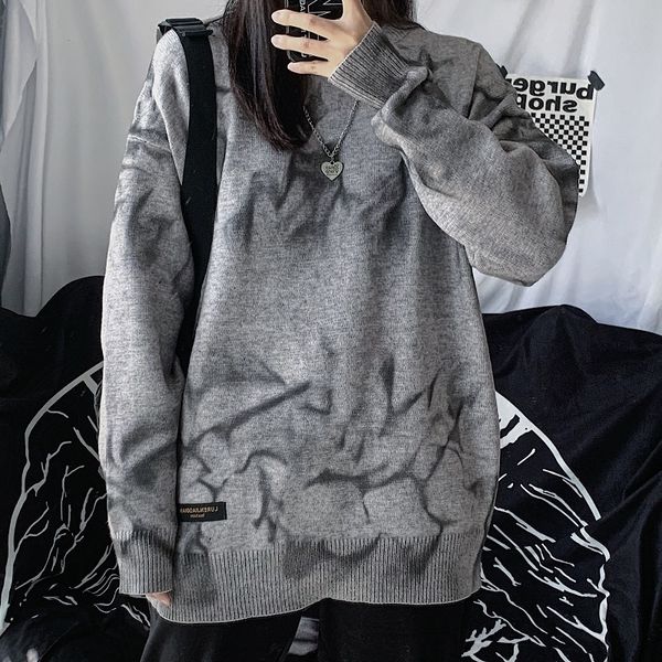 the neck in long 2020 new autumn vintage tie dye womens sweater 69a, White;black
the neck in long 2020 new autumn vintage tie dye womens sweater 69a, White;black