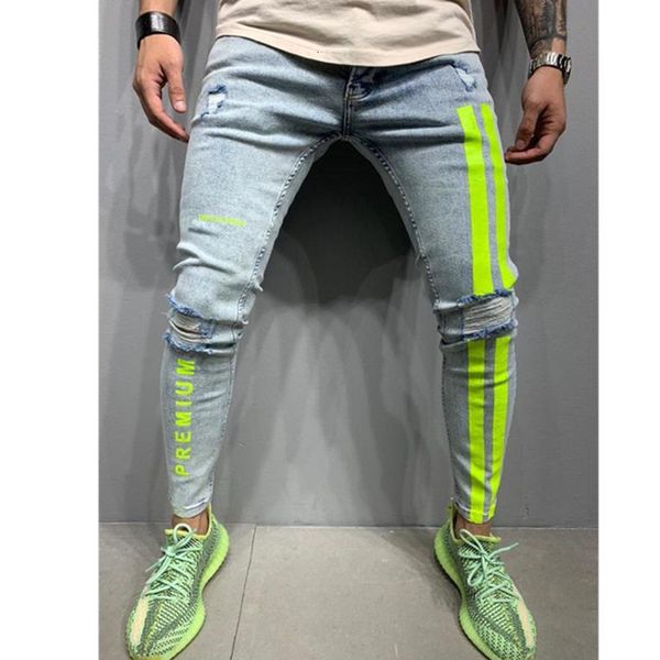 2021 new sl160 tearing pants pencil shape men thin driver side stripe hole hip hop slim fit print letter jeans aqet, Blue
2021 new sl160 tearing pants pencil shape men thin driver side stripe hole hip hop slim fit print letter jeans aqet, Blue