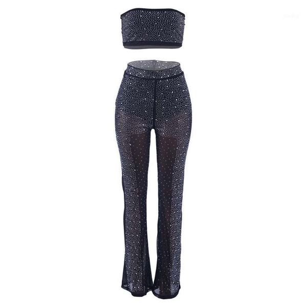 2pcs women solid clubwear clothes set fashion high waist slim fit elastic pants 2020 rhinestone strapless crop 1, Gray
2pcs women solid clubwear clothes set fashion high waist slim fit elastic pants 2020 rhinestone strapless crop 1, Gray