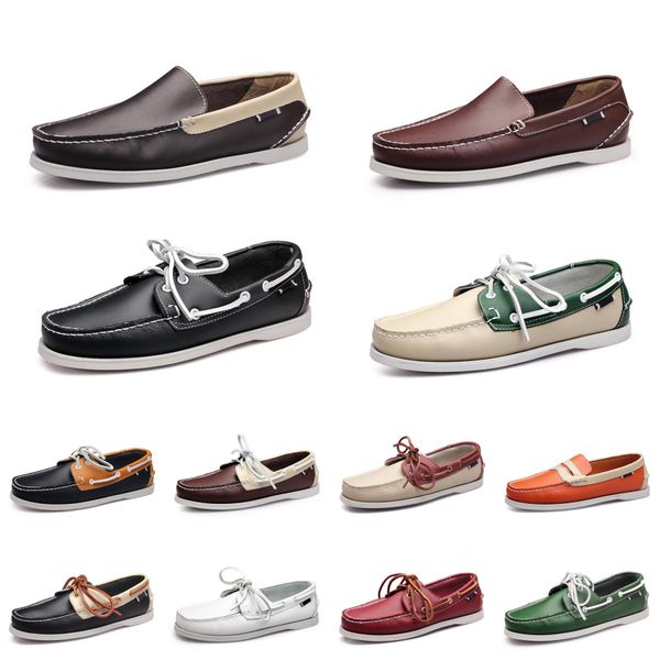 men casual shoes loafers leather outdoor sneakers bottom low cut classic triple white gr, Black
men casual shoes loafers leather outdoor sneakers bottom low cut classic triple white gr, Black