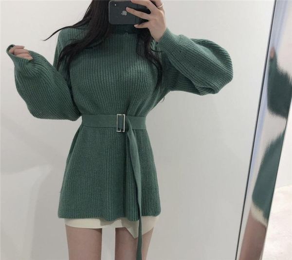 korea vintage turtleneck sweaters for women solid color knitting pullover 2020 ladies side split jumpers casual winter sweater, White;black 
korea vintage turtleneck sweaters for women solid color knitting pullover 2020 ladies side split jumpers casual winter sweater, White;black