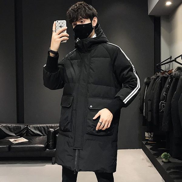 men's down & parkas jacket 2021 winter mid long korean youth warm white duck hoodie fashion, Black
men's down & parkas jacket 2021 winter mid long korean youth warm white duck hoodie fashion, Black