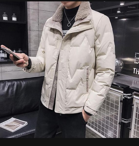 2019 autumn & winter new arrival short down coat jacket men's casual slim faux fur collar jacket men's lapel shirt, Black
2019 autumn & winter new arrival short down coat jacket men's casual slim faux fur collar jacket men's lapel shirt, Black