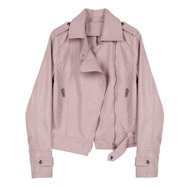 women's leather & faux fashion solid jacket for women slim office lady motorcycle pu turn-down collar coats, Black
women's leather & faux fashion solid jacket for women slim office lady motorcycle pu turn-down collar coats, Black
