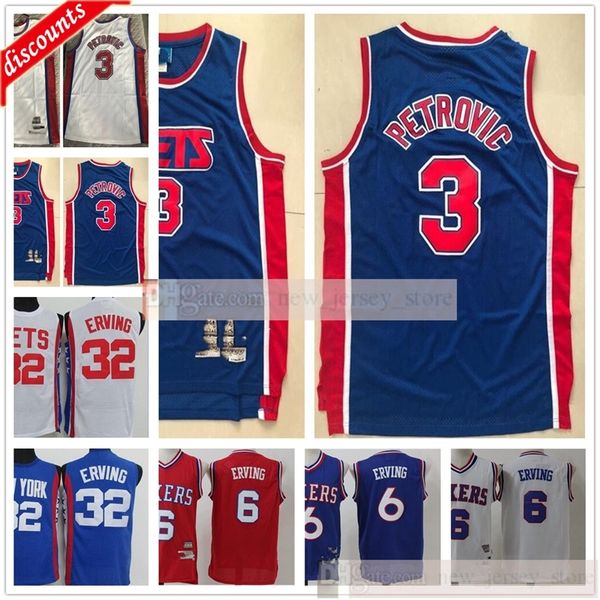 retro mens alex 3 petrovic jersey basketball julius 32 erving blue white red 6 erving jersey size s-xxl, Black;red
retro mens alex 3 petrovic jersey basketball julius 32 erving blue white red 6 erving jersey size s-xxl, Black;red
