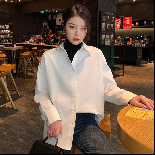women white shirt long sleeve 2021 spring summer new fashion casual loose shirts female streetwear blouse oversize
women white shirt long sleeve 2021 spring summer new fashion casual loose shirts female streetwear blouse oversize