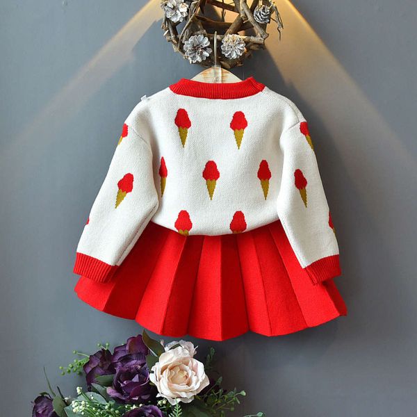 2019 clothing korean new autumn children's girl's red sweater foreign sle suit baby's t-shirt skirt two piece set 85vnd6jr, Blue 
2019 clothing korean new autumn children's girl's red sweater foreign sle suit baby's t-shirt skirt two piece set 85vnd6jr, Blue