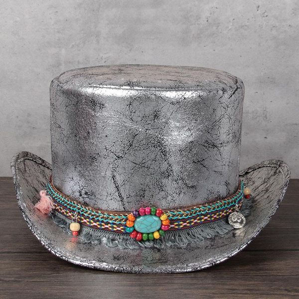 fashion women leather hat 3 szie lday tassel fedora hat magic flat steampunk cosplay pork pie party cap, Blue;gray
fashion women leather hat 3 szie lday tassel fedora hat magic flat steampunk cosplay pork pie party cap, Blue;gray