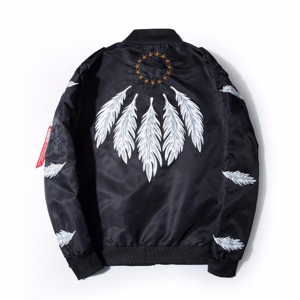 men flight bobmer jacket fashion design print feather jacket coat men punk thin coats outwear1, Black;brown
men flight bobmer jacket fashion design print feather jacket coat men punk thin coats outwear1, Black;brown