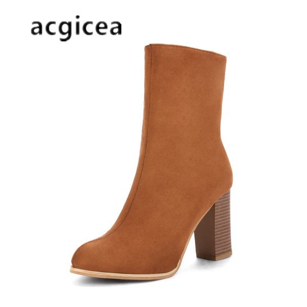 2020 winter new round head in the tube snow boots female high-heeled fashion zip flock thick with cotton warm women boots w22 c0202, Black
2020 winter new round head in the tube snow boots female high-heeled fashion zip flock thick with cotton warm women boots w22 c0202, Black