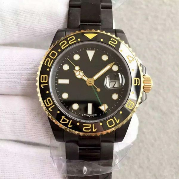 2021 crafted 40 mm gmt all black stainless steel automatic mechanical watch men luminous waterproof luxury watch, Slivery;brown
2021 crafted 40 mm gmt all black stainless steel automatic mechanical watch men luminous waterproof luxury watch, Slivery;brown
