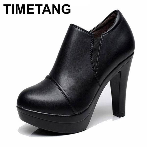 timetang genuine leather high heels deep mouth single shoes platform women's pumps spring and autumn, Black
timetang genuine leather high heels deep mouth single shoes platform women's pumps spring and autumn, Black