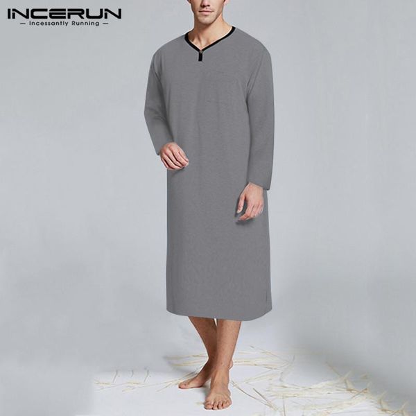 incerun men sleep robe solid color long sleeve v neck homewear soft comfortable leisure nightgown 2021 breathable mens bathrobes, Black;brown
incerun men sleep robe solid color long sleeve v neck homewear soft comfortable leisure nightgown 2021 breathable mens bathrobes, Black;brown