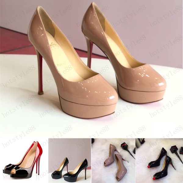 2020 classic red bottom high heels platform shoe pumps nude/black patent leather peep-toe women dress wedding sandals shoes size 34*45
2020 classic red bottom high heels platform shoe pumps nude/black patent leather peep-toe women dress wedding sandals shoes size 34*45