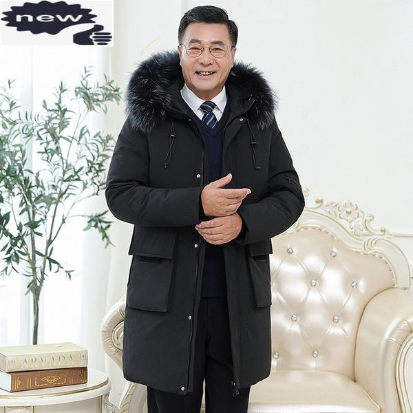 winter vintage mens thick warm mid long down jacket fur collar hoody straight overcoat casual male windproof outerwear coat q1209, Black
winter vintage mens thick warm mid long down jacket fur collar hoody straight overcoat casual male windproof outerwear coat q1209, Black