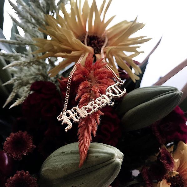 curb chain choker custom name pendant necklace hip hop old english font long necklaces gold stainless steel jewelry couple gift q1114, Silver
curb chain choker custom name pendant necklace hip hop old english font long necklaces gold stainless steel jewelry couple gift q1114, Silver