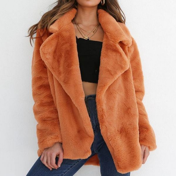 women's faux fur fleece sweatshirts cardigan female autumn winter coat long sleeve overcoat plus size jacket chaqueta mujer, Black;brown
women's faux fur fleece sweatshirts cardigan female autumn winter coat long sleeve overcoat plus size jacket chaqueta mujer, Black;brown