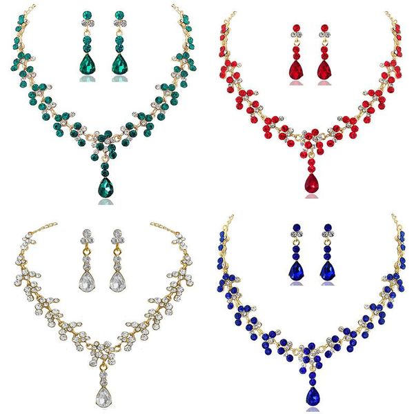 chokers korean bridal set accessories white crystal necklace with stud earrings for women jewelry noble and elegant wedding, Golden;silver
chokers korean bridal set accessories white crystal necklace with stud earrings for women jewelry noble and elegant wedding, Golden;silver