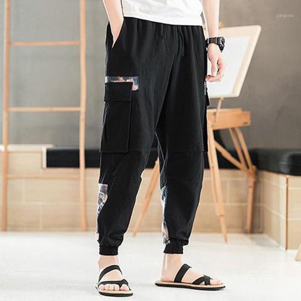 fashion men's summer casual cotton and linen black print mid drawstring long pants harem trouser pencil pants plus size w4161
fashion men's summer casual cotton and linen black print mid drawstring long pants harem trouser pencil pants plus size w4161