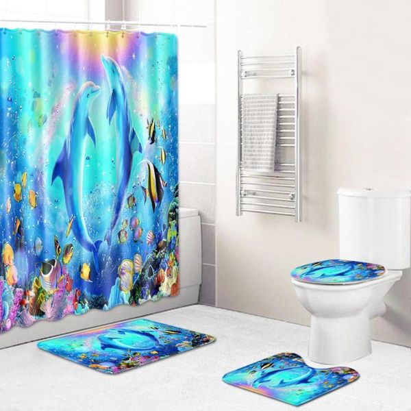 3pcs/set ocean world non slip bathrm pad ootoilet seat & cover & curtain soft bath rug carpet home decoration
3pcs/set ocean world non slip bathrm pad ootoilet seat & cover & curtain soft bath rug carpet home decoration