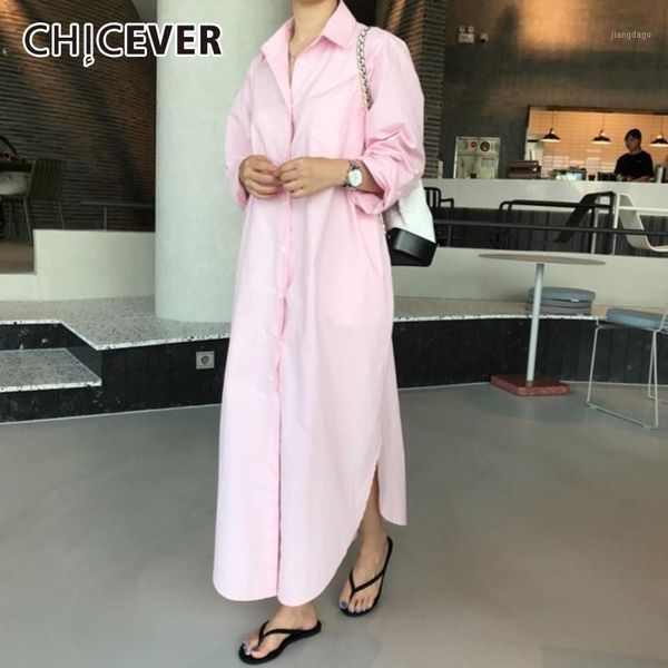 chicever 2020 spring women's dresses female lapel long sleeve casual loose hem split long dress korean fashion clothes new1, Black;gray
chicever 2020 spring women's dresses female lapel long sleeve casual loose hem split long dress korean fashion clothes new1, Black;gray