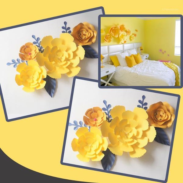 diy yellow giant paper flowers backdrop artificial handmade flower 4pcs+leaves 5pcs bedroom wall deco yellow video1
diy yellow giant paper flowers backdrop artificial handmade flower 4pcs+leaves 5pcs bedroom wall deco yellow video1