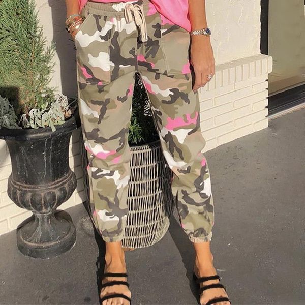 women's summer camo cargo casual pants fashion camoflage elastic waist trousers female 2020 streetwear lace up lady bottoms, Black;white
women's summer camo cargo casual pants fashion camoflage elastic waist trousers female 2020 streetwear lace up lady bottoms, Black;white