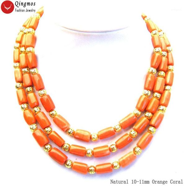 chokers qingmos 10-11mm thick slice natural orange coral necklace for women with 8mm round ball gp beads 18-20" 3 strands n57701, Golden;silver
chokers qingmos 10-11mm thick slice natural orange coral necklace for women with 8mm round ball gp beads 18-20" 3 strands n57701, Golden;silver
