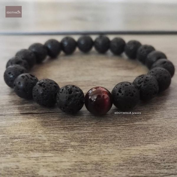 edothalia trendy natural lave stone strand bead bracelets for men female lava stone & tiger eye yoga jewelry bijoux gift, Black
edothalia trendy natural lave stone strand bead bracelets for men female lava stone & tiger eye yoga jewelry bijoux gift, Black