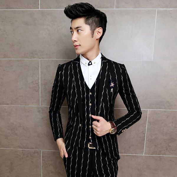 striped mens suits for wedding fashion mens 3 piece suits slim fit elegant clothing smoking gentlemen dress suit 2020 party1, White;black
striped mens suits for wedding fashion mens 3 piece suits slim fit elegant clothing smoking gentlemen dress suit 2020 party1, White;black