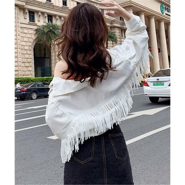 2021 fashion trend cowboy clothing women back fringe tassel denim short lapel long sleeve casual coat cowboy jacket, Black;brown
2021 fashion trend cowboy clothing women back fringe tassel denim short lapel long sleeve casual coat cowboy jacket, Black;brown